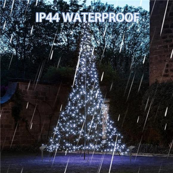 2 Pack Solar String Lights Outdoor, 39.4 FT 120 LED, 8 Modes - Picture 7 of 7